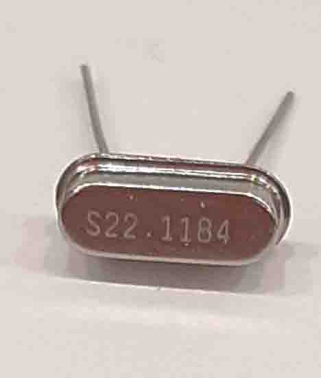 کریستال 22.1184MHZ پایه دار، بسته بندی HC-49U