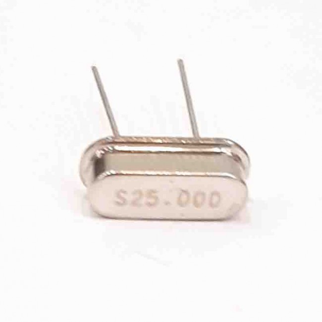 کریستال 25.000MHZ پایه دار، بسته بندی HC-49US