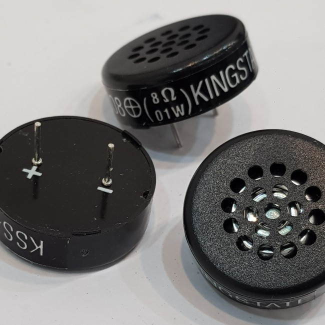بلندگوی 8 اهم 0.1 وات 23 میلیمتر با شدت صوت بالا، High SPL Speaker 8 ohm 0.1 watt 23mm