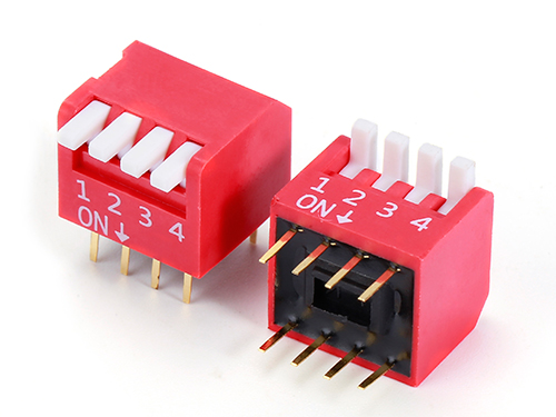 دیپ سوئیچ 4WAY پیانویی،  DIP SWITCH DP-04R PIANO TYPE