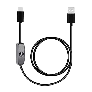 کابل تغذیه usb رزبری پای 3 با کلید on/off