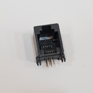 سوکت Rj-11 مادگی رایت انگل روبردی 4 پایه، Rj-11 Socket Female 6P4C Right angle Board Mount