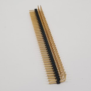 پین هدر 2x40 نری رایت 2.54 میلیمتر. Pin header 2x40 male Right angle 2.54mm Pitch
