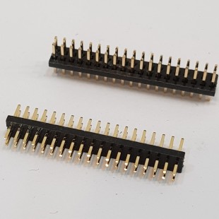 پین هدر 2x19 نری صاف 1 میلیمتر. Pin header 2x19 male Straight 1 mm Pitch
