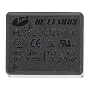 رله میلون HELISHUN 12V، تک کنتاکت 250 ولت 10 آمپر