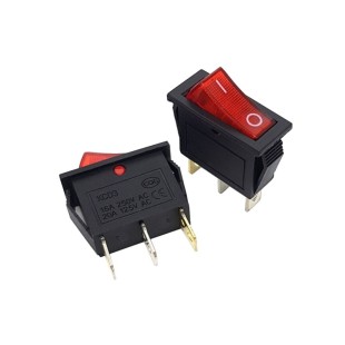 کلید راکر باریک چراغدار دو حالته 3 پینKCD3-101N