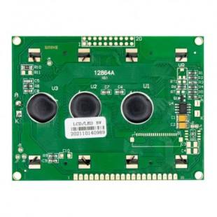 نمایشگر GLCD 64x128 گرافیکی بک لایت آبی با درایور KS108 فریم کوچک