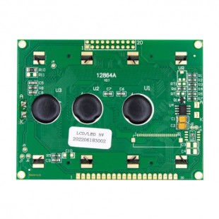 نمایشگر GLCD 64x128 گرافیکی بک لایت سبز با درایور KS108 فریم کوچک