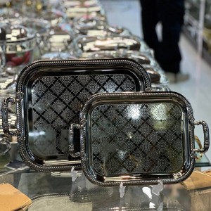 سینی استیل ۲تیکه خارجی