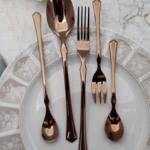 سرویس 6و12 نفره قاشق چنگال رزگلد