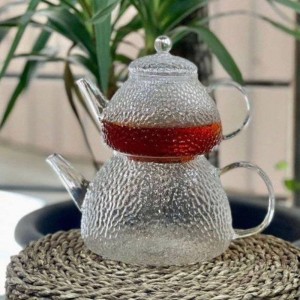 کتری قوری پیرکس طرح برفی