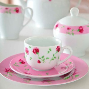 سرویس 102 پارچه چینی زرین 12 نفره-پینک رز
