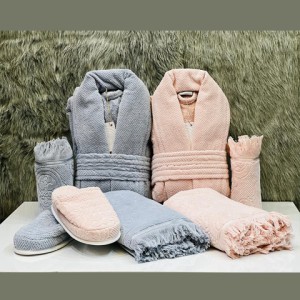 ست 10 پارچه حوله عروس و داماد bello