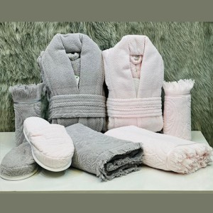 ست 10 پارچه حوله عروس و داماد bello