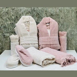 ست 10 پارچه حوله عروس و داماد bello