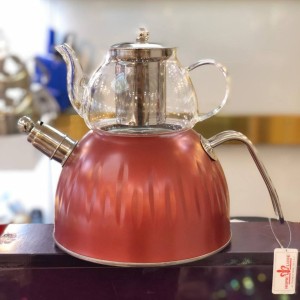 کتری قوری استیل رنگی