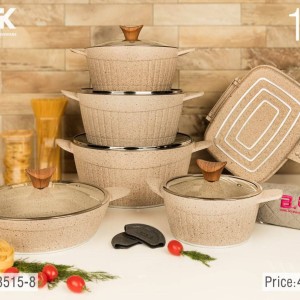 سرویس قابلمه گرانیتی 15 پارچه بی وی کی BVK