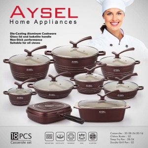 سرویس قابلمه ۱۸پارچه آیسل Aysel مدل آیدا Ayda