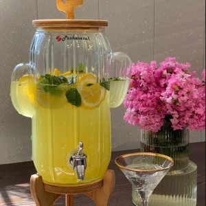کلمن شیشه ای طرح کاکتوس