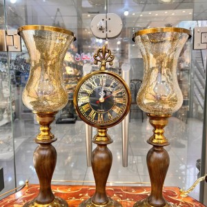 ست ساعت و شمعدان رومیزی آنتیک
