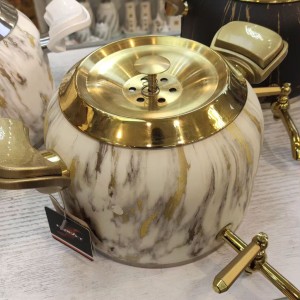 کتری قوری کروپ ست طرح ماربل
