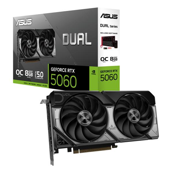 کارت گرافیک ایسوس RTX 5060 Dual 8GB GDDR7 OC (فروش فقط با سیستم کامل)