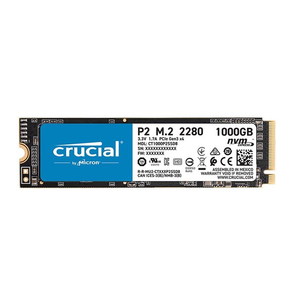 حافظه اس اس دی کروشیال مدل P2 M.2 2280 ظرفیت 1 ترابایت