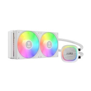 خنک کننده مایع پردازنده گیم دیاس مدل AURA GL240 V2 WH
