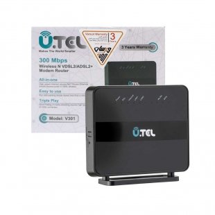 مودم روتر یوتل VDSL2/ADSL2 Plus  بی سیم مدل V301