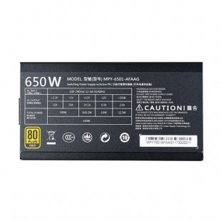 منبع تغذیه ماژولار کولر مستر مدل MWE GOLD 650 MPY-6501-AFAAG