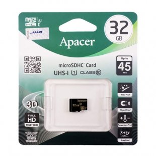 کارت حافظه microSDHC اپیسر مدل AP32GA کلاس 10 استاندارد UHS-I U1 سرعت 45MBps ظرفیت 32 گیگابایت