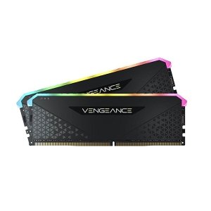 رم کورسیر مدلVENGEANCE RGB RS Black 32GB 16GBx2 3200MHz CL16