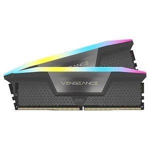 حافظه رم دسکتاپ  کورسیر مدل RAM CORSAIR VENGEANCE RGB 64GB 32GBx2 6400MHz CL32 DDR5