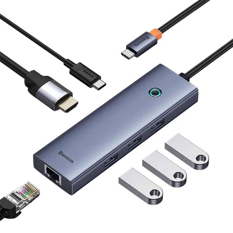 هاب تایپ سی 6 پورت بیسوس Baseus BS-OH151 B00052802811-00