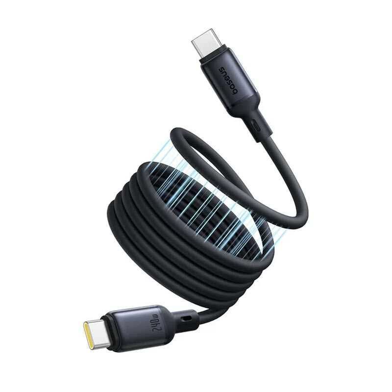 کابل شارژ USB-C به USB-C بیسوس مدل PicoGo P10376800121-00 طول 1 متر توان 240 وات
