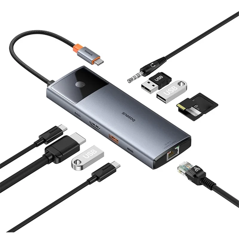 هاب تایپ سی 10 پورت بیسوس Baseus BS-OH084 B00061800813-00