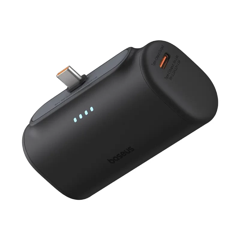 پاوربانک تایپ سی بیسوس Compact مدل PPWC05T ظرفیت 5000 میلی آمپر ساعت 20 وات