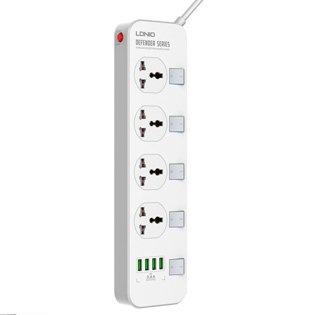 چندراهی برق و USB الدینیو مدل LDNIO SE4408