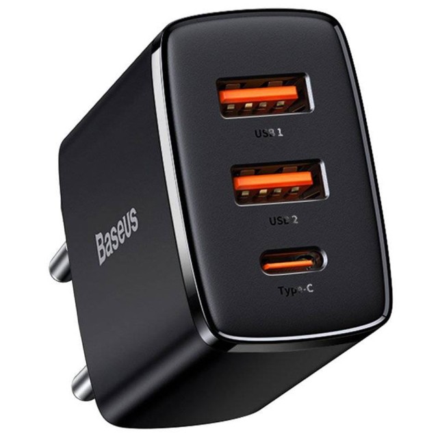 شارژر دیواری بیسوس Compact Quick Charger 2U+C CCCP30UE توان 30 وات