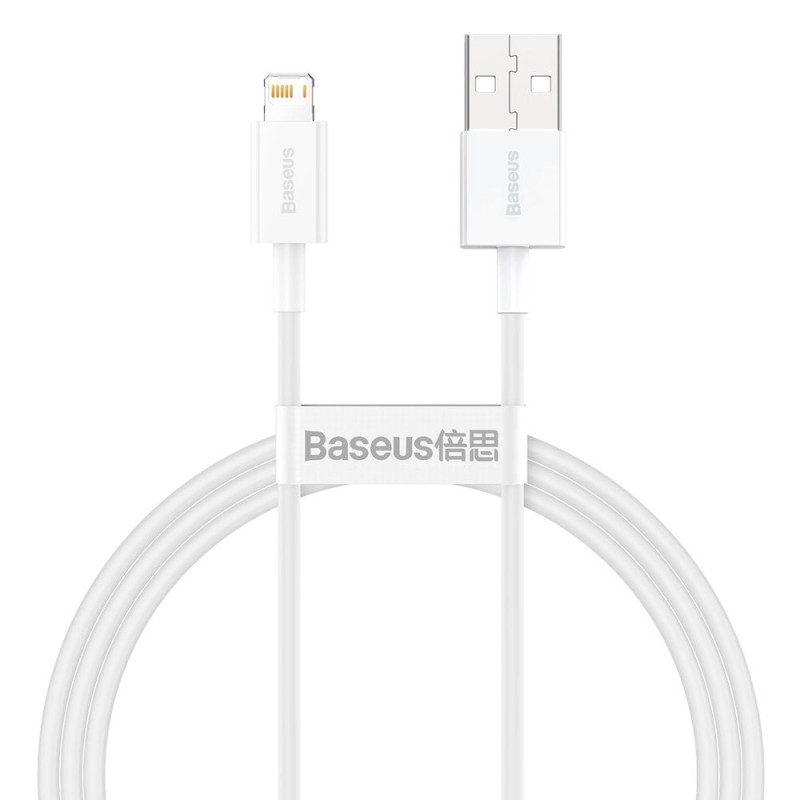 کابل شارژ USB به لایتنینگ بیسوس مدل Superior CALYS-C01 طول 2 متر توان 2.4 آمپر