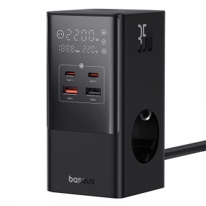 شارژر رومیزی بیسوس Power Combo Tower PowerStrip CCGAN35-S3ACE توان 35 وات