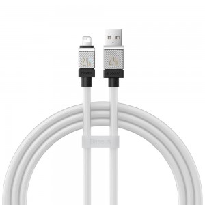 کابل شارژ USB به لایتنینگ بیسوس مدل CoolPlay CB000044 CAKW000401 طول 1 متر توان 2.4 آمپر