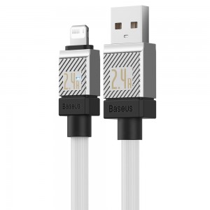 کابل شارژ USB به لایتنینگ بیسوس مدل CoolPlay CB000044 CAKW000401 طول 1 متر توان 2.4 آمپر