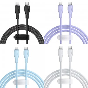کابل شارژ USB-C به USB-C بیسوس مدل Pudding CB000055 طول 1.2 متر توان 100 وات