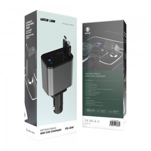 شارژر فندکی گرین لاین مدل GN2PD1QCLCCBK توان 50 وات با کابل لایتنینگ