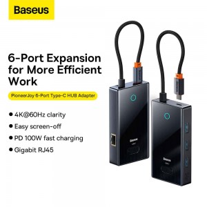 هاب تایپ سی 6 پورت بیسوس Baseus BS-OH078 WKYY030213