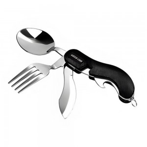 ست قاشق و چنگال مسافرتی گرین لاین Green Lion 4 in 1 Cutlery Set GN4IN1CSETBK