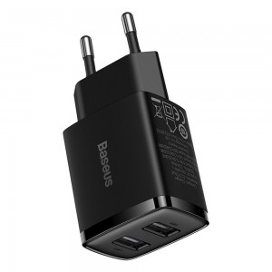 شارژر دیواری بیسوس Compact Charger 2U CCXJ010201 توان 10.5 وات