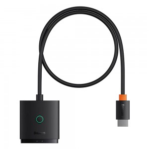 سوییچ دو پورت HDMI بیسوس مدل BS-OH114 B01331105111-01 با کابل 1 متری