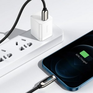 کابل شارژ Type-C به لایتنینگ بیسوس مدل Display Fast Charging CATLSK-A01 طول 2 متر توان 20 وات